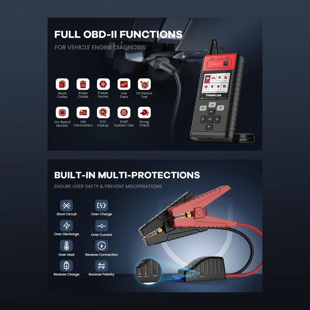 Thinkcar CJS101 (1800Mah) - Portable Vehicle Battery Jump Starter & OBD2 Code Reader Diagnostic Tool - Image 6
